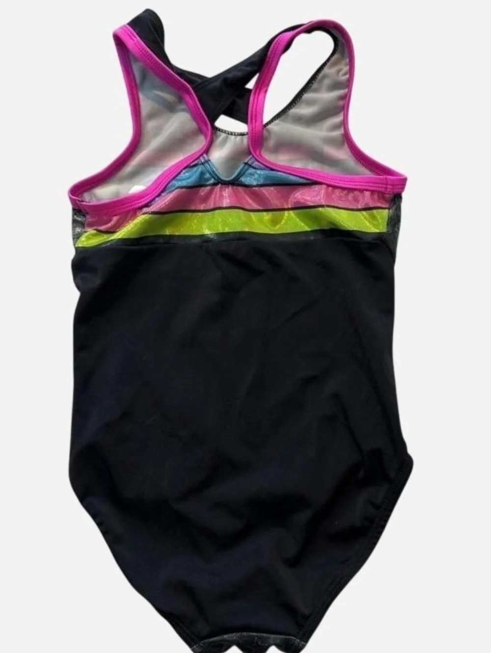 GK Elite Marvel Superhero Gymnastics Leotard Black Pink Child Medium‎ CM